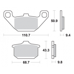 SBS, brzdové desky KH85 Street Ceramic, černá barva