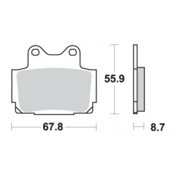 SBS, brzdové desky KH104 Street Excel/Racing Sinter, zlatá barva