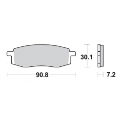 SBS, brzdové desky KH105 Off-Road Sinter, zlatá barva