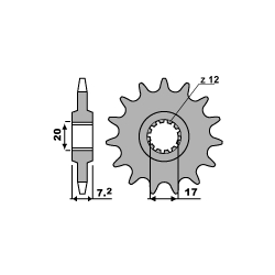 PBR ZĘBATKA PRZEDNIA 600 10 18NC (ŁAŃC. 415)