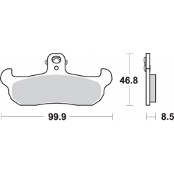 SBS, brzdové desky KH134 Off-Road Sinter, zlatá barva