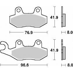 SBS, brzdové desky KH135/214 Street Excel/Racing Sinter, zlatá barva