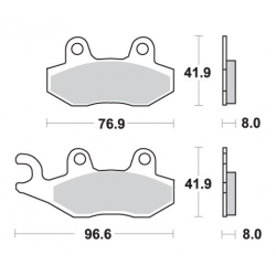 SBS, brzdové desky KH135 / KH214 Off-Road Sinter, zlatá barva