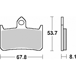 SBS, brzdové desky KH187 Street Ceramic, černá barva