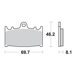 SBS, brzdové desky KH158 Sintered Off-Road (Racing)