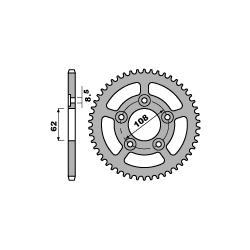 PBR ZĘBATKA TYLNA 714 38 C45 CAGIVA MITO 125 00-06 (ŁAŃC. 520)