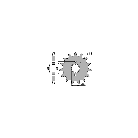 PBR ZĘBATKA PRZEDNIA 728 15 18NC (ŁAŃC. 530)