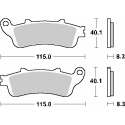 SBS, brzdové desky KH261 / KH281 Street Ceramic, černá barva, určeno pro: Honda CBR1000RR, XL1000VAR, VFR800, zadní