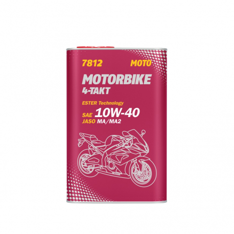 MANNOL OLEJ SILNIKOWY 4T MOTORBIKE 10W40 1L ESTER + MA2 SYNTETYK METALOWA PUSZKA (7812) (12)