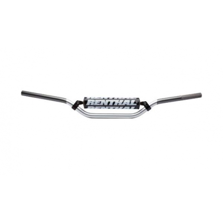 RENTHAL KIEROWNICA 7/8 CALA (22MM) MX MINI HANDLEBAR SILVER/GREY KAWASAKI KX 65 02-16 PADDED KOLOR SREBRNY/SZARY Z GĄBKA