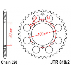 JT, rozeta 819 41 Suzuki GZ 250 MARAUDER (99-10), GN 250 (82-99) (JTR819/2.41)* (řetěz 520)