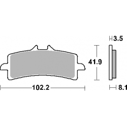 SBS, brzdové desky KH447 Racing DUAL CARBON, černá barva