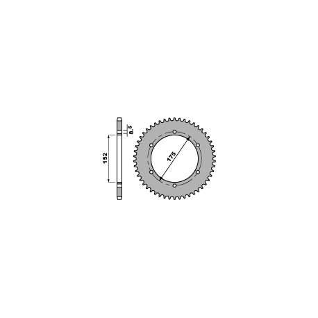 PBR ZĘBATKA TYLNA 844 53 C45 TDR 125 (89-92) (ŁAŃC. 428) (JTR839.53)