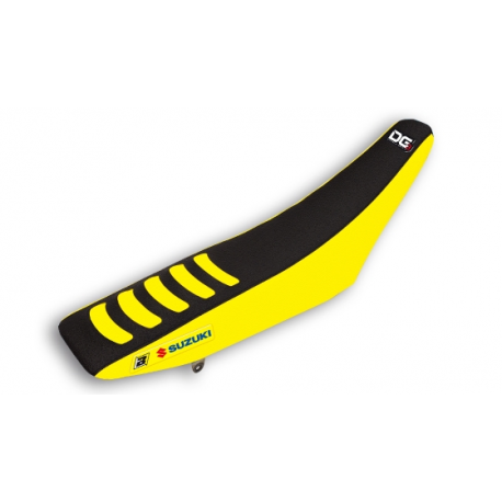 BLACKBIRD POKROWIEC/POSZYCIE NA SIEDZENIE SUZUKI RMZ450 '18 DOUBLE GRIP 3 KOLOR CZARNY/ŻÓŁTY
