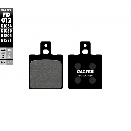 GALFER KLOCKI HAMULCOWE KH47 PÓŁMETALICZNE