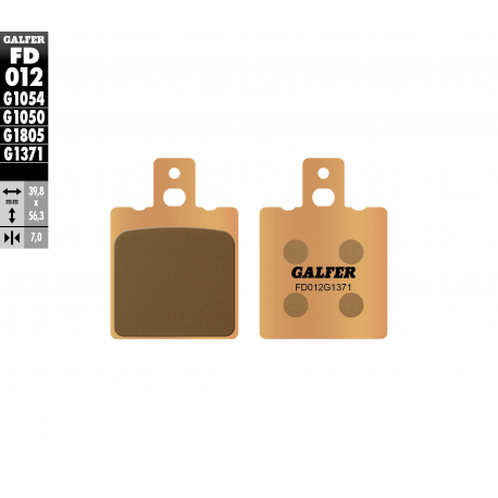 GALFER KLOCKI HAMULCOWE KH47 SPIEK METALICZNY (ZŁOTE) STREET