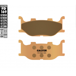 GALFER KLOCKI HAMULCOWE KH199 SPIEK METALICZNY (ZŁOTE) PRZÓD, MAXISKUTERY