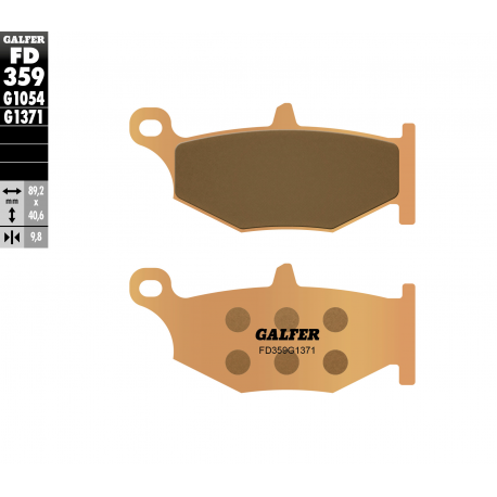 GALFER KLOCKI HAMULCOWE KH419 SPIEK METALICZNY (ZŁOTE) STREET TYŁ SUZUKI B-KING, DL 1000/1050, GSXR 600/750/1000/1300
