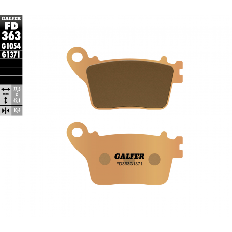 GALFER KLOCKI HAMULCOWE KH436 SPIEK METALICZNY (ZŁOTE) STREET TYŁ HONDA/KAWASAKI/SUZUKI/YAMAHA