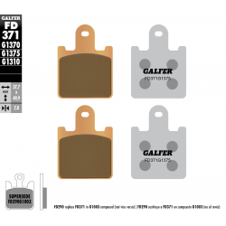 GALFER KLOCKI HAMULCOWE KH417/4 SPIEK METALICZNY (ZŁOTE) SPORT, PRZÓD KAWASAKI ZX 6R '07- , Z 1000 '07-'09, GTR 1400, ZZR 1400