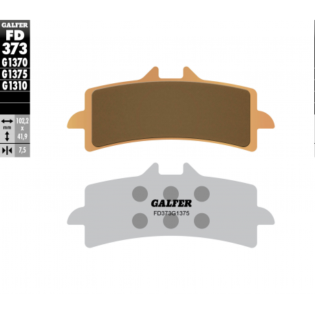 GALFER KLOCKI HAMULCOWE KH447 SPIEK METALICZNY (ZŁOTE) SPORT, PRZÓD (BREMBO)