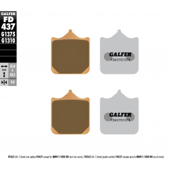 GALFER KLOCKI HAMULCOWE KH604/4 SPIEK METALICZNY (ZŁOTE) SPORT, PRZÓD BMW S100RR '09-'18, S1000R '14-'19, TRIUMPH STREET 900 '19