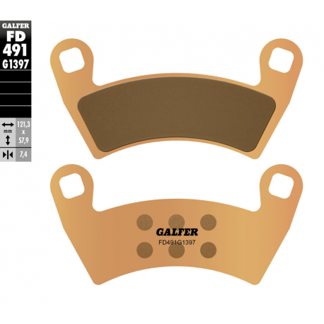 GALFER KLOCKI HAMULCOWE KH656 POLARIS RZR SPIEK METALICZNY (ZŁOTE) ATV PRZÓD