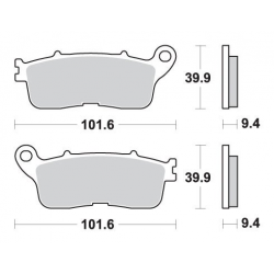 GALFER KLOCKI HAMULCOWE KH636 YAMAHA VFR 1200 '12-'18 SPIEK METALICZNY (ZŁOTE) TYŁ
