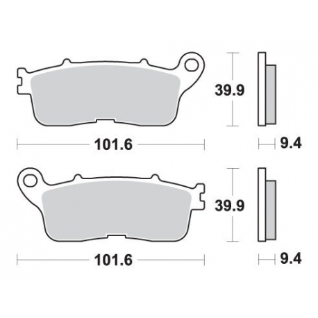 GALFER KLOCKI HAMULCOWE KH636 YAMAHA VFR 1200 '12-'18 SPIEK METALICZNY (ZŁOTE) TYŁ