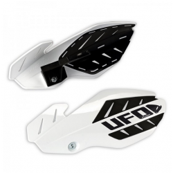UFO OSŁONY RĄK (HANDBARY) FLAME HONDA CRF 250 '12-'17, CRF 450 '12-'16 KOLOR BIAŁY/CZARNY (Z MOCOWANIAMI)