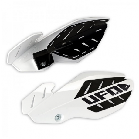 UFO OSŁONY RĄK (HANDBARY) FLAME HONDA CRF 250 '12-'17, CRF 450 '12-'16 KOLOR BIAŁY/CZARNY (Z MOCOWANIAMI)