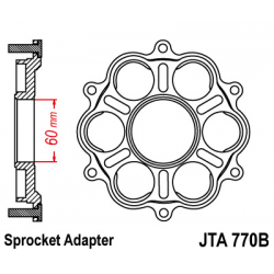 JT ADAPTER ZĘBATKI TYLNEJ DUCATI PANIGALE/S/R 1199 '12-'15, 1299 '15-'16, MONSTER 1200 '14-'16