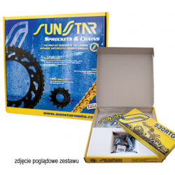 Sunstar, řetězová sada, Suzuki GSXR 750 00-03, zlatý řetěz (17/42/110) (DO 1100CC) (SUN40417/SUN1-4499-42/SS525RTG1-110G)