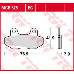 TRW LUCAS KLOCKI HAMULCOWE KH86 ORGANIC HONDA NSR 50 89-96, NSR 80 87-92, FS 125 SONIC 03-, PRZÓD (PROMOCJA)