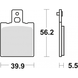 TRW LUCAS KLOCKI HAMULCOWE KH47/2 ORGANIC YAMAHA TZR 125 91-95, TYŁ