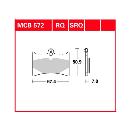 TRW LUCAS KLOCKI HAMULCOWE KH126 ORGANIC APRILIA AF 125 89-92, RS 125 95-06, GILERA NORDWEST 600 91-93, MOTO GUZZI QUOTA 1000 89