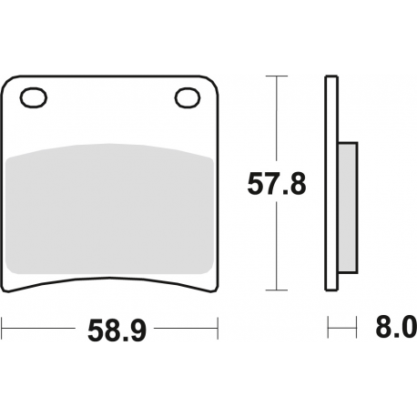 TRW LUCAS KLOCKI HAMULCOWE KH146 ORGANIC SUZUKI GSXF 600 / 750 88-97, VX 800 90-95, GSXF 1100 88-96, GSX 1100 G 91-93, PRZÓD/TYŁ