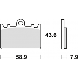TRW LUCAS KLOCKI HAMULCOWE KH180 ORGANIC KAWASAKI ZXR 400L 91-03, PRZÓD (PROMOCJA)