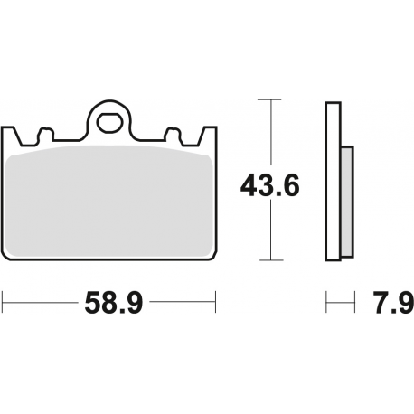 TRW LUCAS KLOCKI HAMULCOWE KH180 ORGANIC KAWASAKI ZXR 400L 91-03, PRZÓD (PROMOCJA)