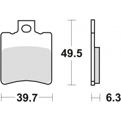 TRW LUCAS KLOCKI HAMULCOWE KH193 ORGANIC SUZUKI AP 95-98, UX 99-00, YAMAHA NS 50 '13-, YN 50 '97-, XN 125 00-03, PRZÓD (PROMOCJA