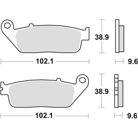 TRW LUCAS KLOCKI HAMULCOWE KH196 ORGANIC CBF 500 '13-, CBF 650 '14-, VT 750 97-14, CBF 1000 06-16, XLV 600 TRANSALP 94-96, PRZÓD