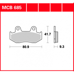 TRW LUCAS KLOCKI HAMULCOWE KH411 ORGANIC HONDA CH 125 SPACY 94-99, PS 125 07-13, PS 150 06-10, PRZÓD (PROMOCJA)