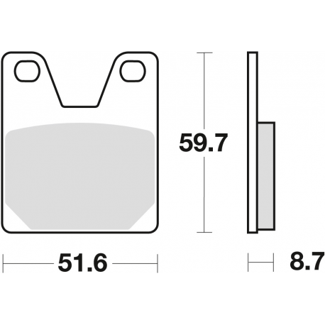 TRW LUCAS KLOCKI HAMULCOWE KH267 ORGANIC YAMAHA YZF 750 99-01 R1 98-99, TYŁ (PROMOCJA)
