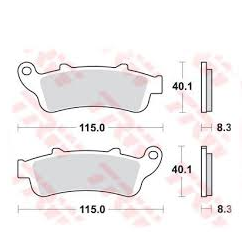 TRW LUCAS KLOCKI HAMULCOWE KH261 KH281 SINTER STREET HONDA NT 650 V 02-05, VFR 800 98-05, XL 1000 V 99-03 STX 1300 02-08, GL 180