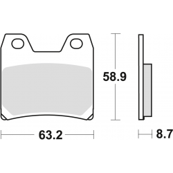 TRW LUCAS KLOCKI HAMULCOWE KH348 ORGANIC YAMAHA FZS 1000 FAZER 01-05, XJR 1300 02-16, TYŁ (PROMOCJA)
