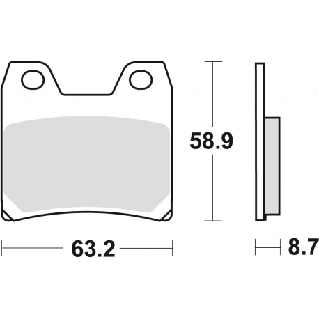 TRW LUCAS KLOCKI HAMULCOWE KH348 SINTER STREET YAMAHA FZS 1000 FAZER 01-05, XJR 1300 02-16, TYŁ (PROMOCJA)