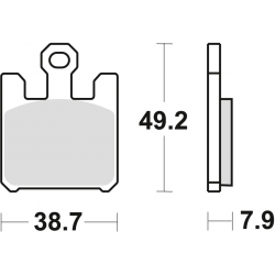 TRW LUCAS KLOCKI HAMULCOWE KH369 SINTER STREET KAWASAKI ZX6RR 03-06, ZX6R 636 03-06, PRZÓD
