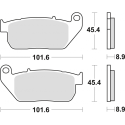TRW LUCAS KLOCKI HAMULCOWE KH381 SINTER STREET HARLEY-DAVIDSON XL 883 03-15, XL 1200 04-13, PRZÓD