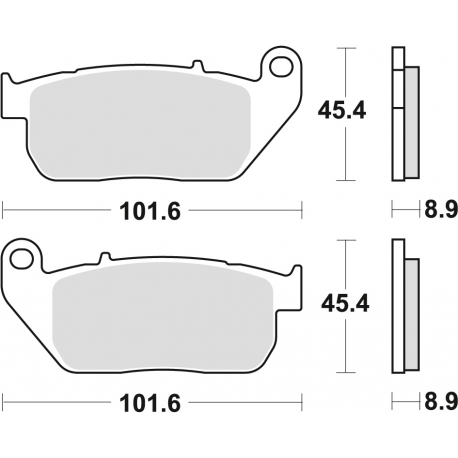 TRW LUCAS KLOCKI HAMULCOWE KH381 SINTER STREET HARLEY-DAVIDSON XL 883 03-15, XL 1200 04-13, PRZÓD
