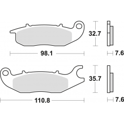 TRW LUCAS KLOCKI HAMULCOWE KH375 ORGANIC HONDA CBF 125 09-16, CBR 125 04-17, PRZÓD